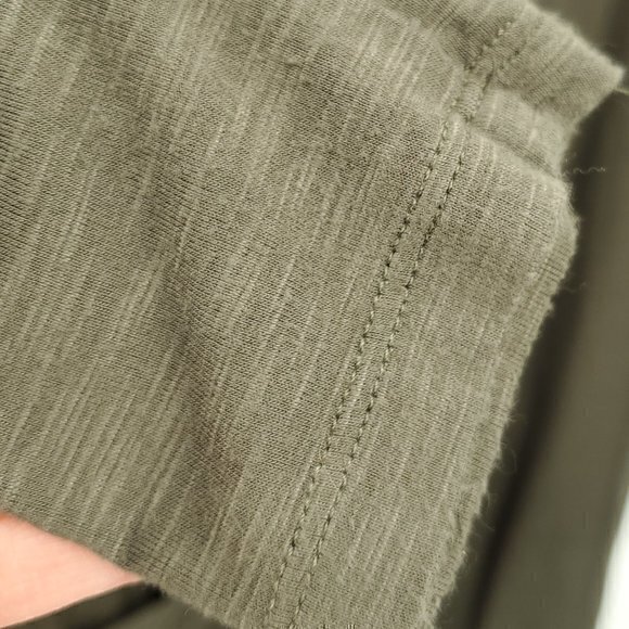 Anthropologie Dolan Long Sleeve Surplice/Faux Wrap Blouse 8 Olive Green - Picture 13 of 16